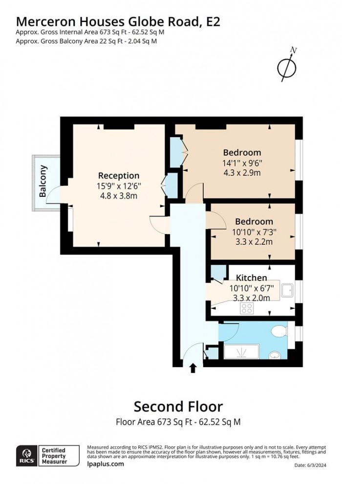 Floorplan for 29 Merceron Houses, E2