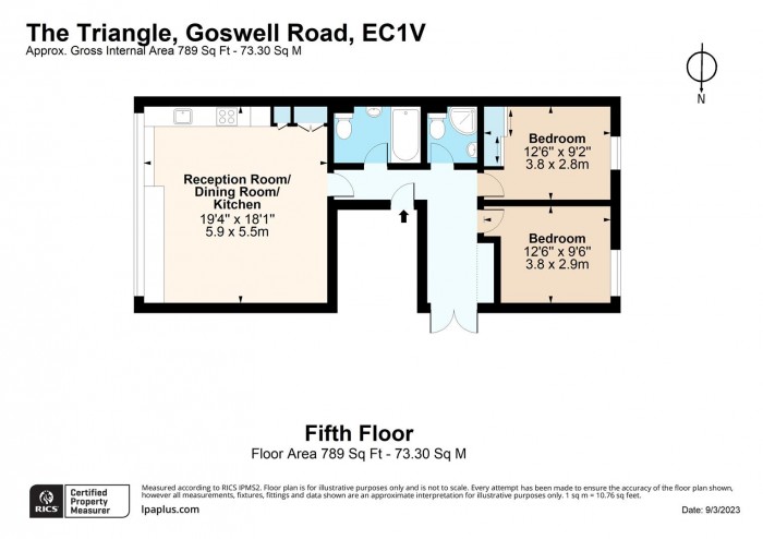 Floorplan for 7 The Triangle, EC1V