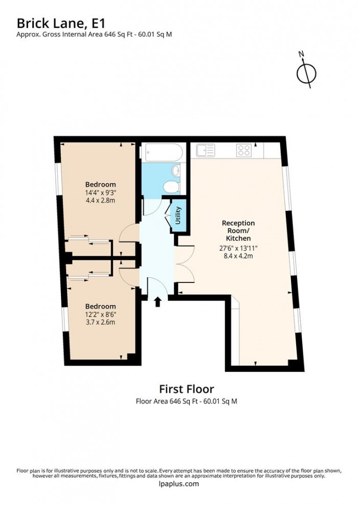 Floorplan for 129A, E1