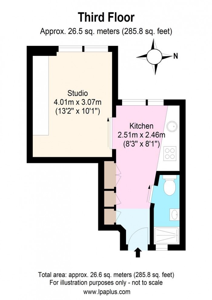 Floorplan for 38 Blythendale House, E2