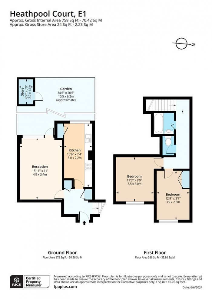 Floorplan for 4, Heathpool House, E1