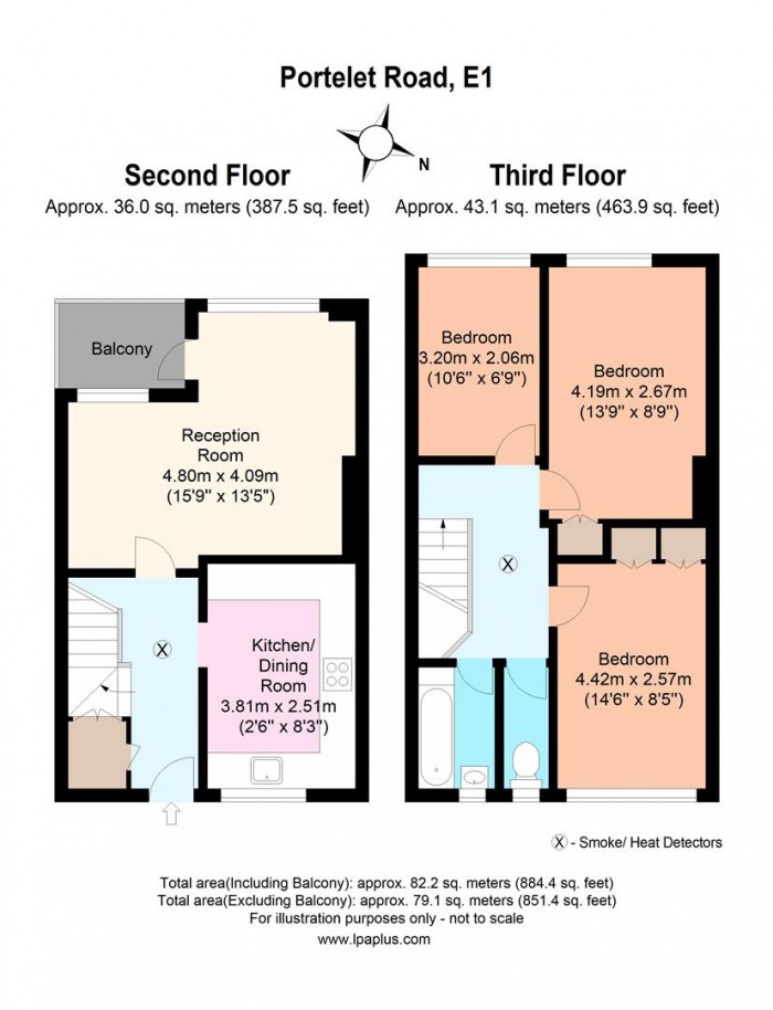 Floorplan for 26a, E1