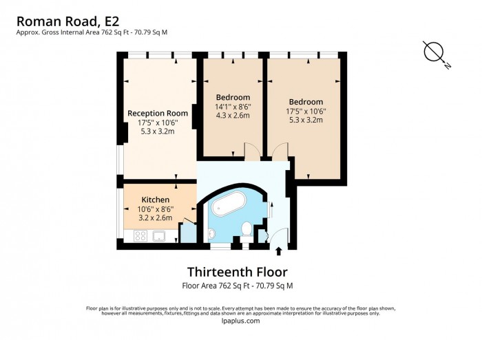 Floorplan for Flat 49, E2