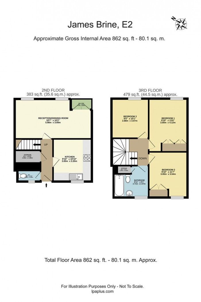 Floorplan for 13 James Brine House, E2