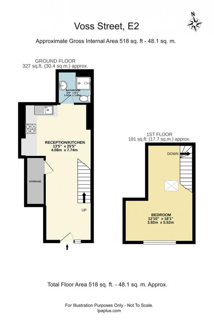 Floorplan for Unit 1, E2