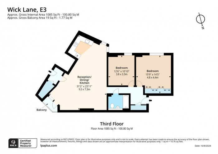 Floorplan for Apartment 305, E3