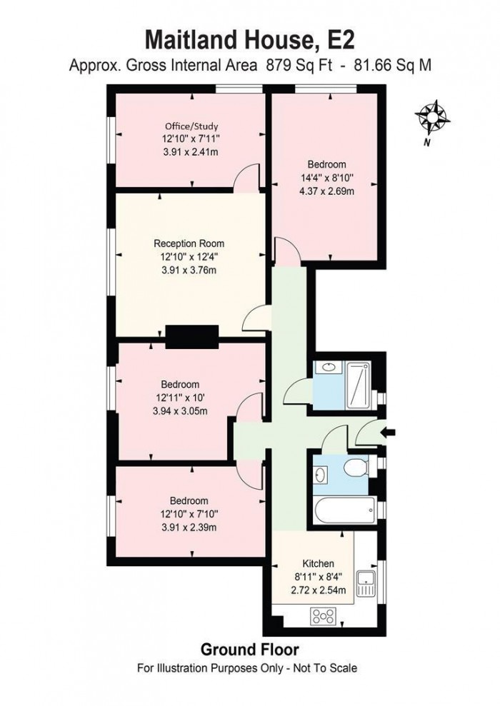 Floorplan for 2, Maitland House, E2