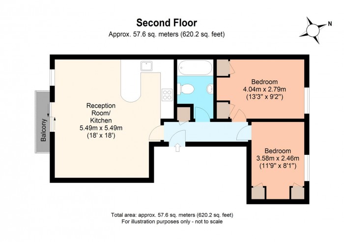 Floorplan for Flat 6, 16, E1