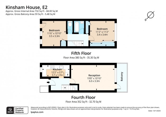 Floorplan for 30 Kinsham House, E2