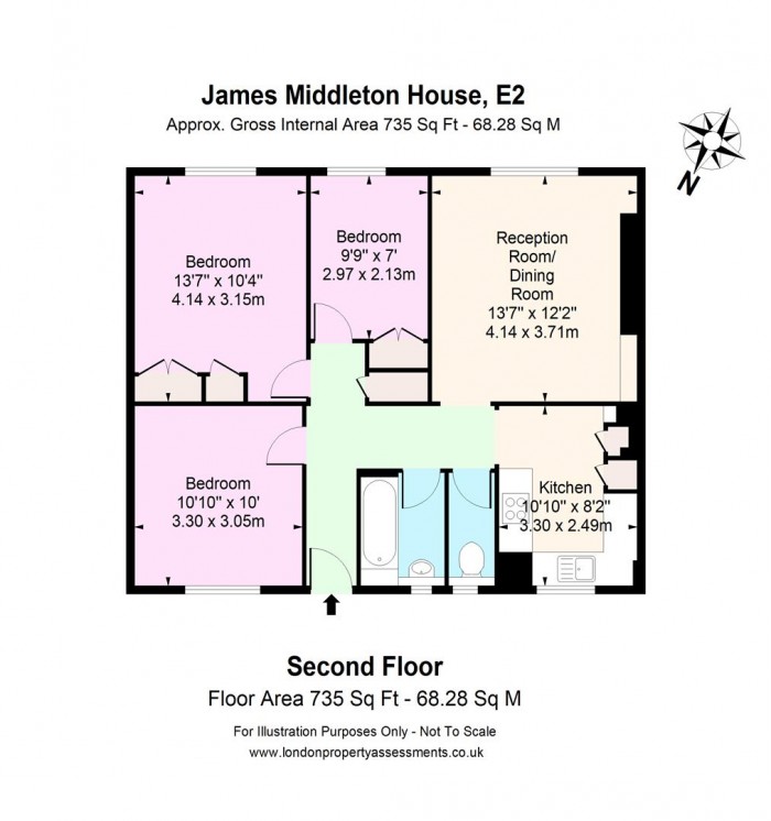 Floorplan for 26 James Middleton House, E2